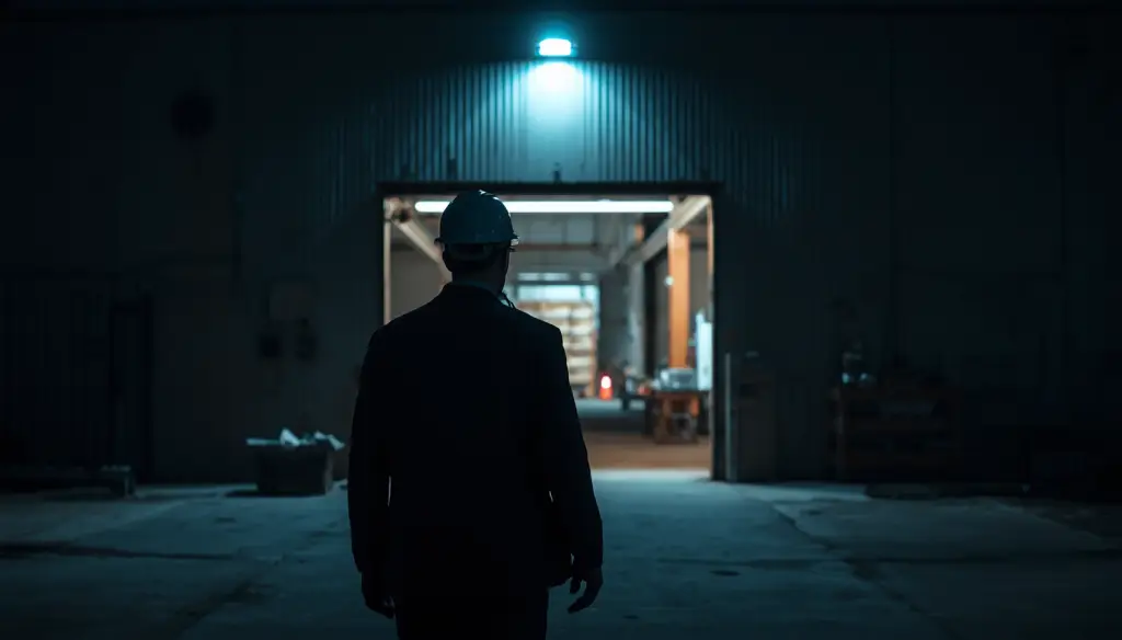 Night shift worker arriving