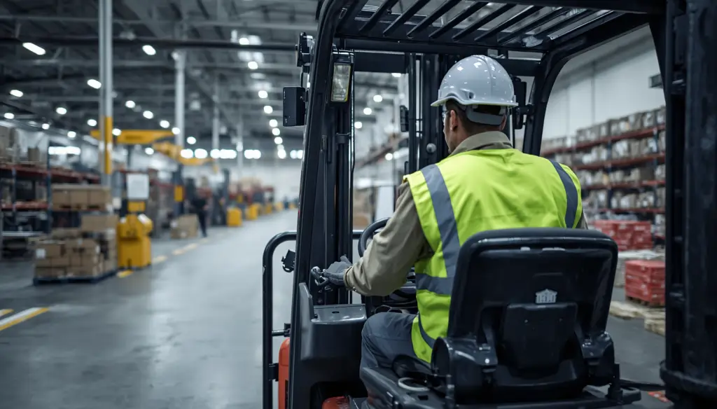Professional forklift operator
